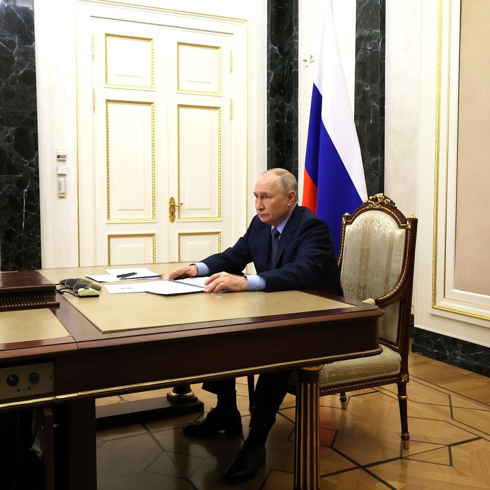 Vladimir Putin during videoconference